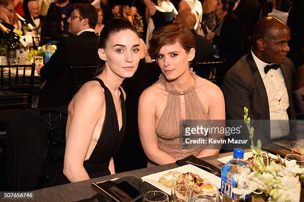 Rooney Mara and Kate Mara attend The 22nd Annual Screen Actors Guild Awards at The Shrine Auditorium on January 30, 2016 in Los Angeles, California....