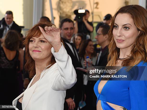 Actors Susan Sarandon and Eva Amurri attend the 22nd Annual Screen Actors Guild Awards at The Shrine Auditorium on January 30, 2016 in Los Angeles,...