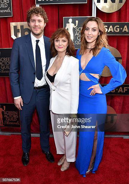 Director Jack Robbins and actresses Susan Sarandon and Eva Amurri attend the 22nd Annual Screen Actors Guild Awards at The Shrine Auditorium on...