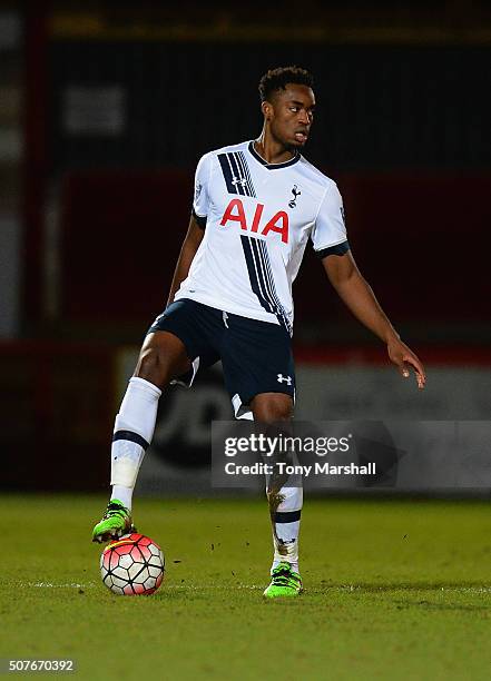 Christian Maghoma of Tottenham Hotspur during the Barclays U21 Premier League International Cup match between Tottenham Hotspur U21 and Chelsea U21...