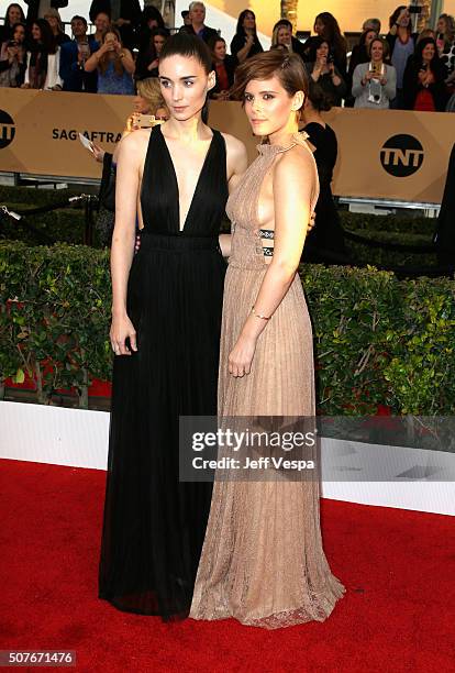 Actresses Rooney Mara and Kate Mara attend the 22nd Annual Screen Actors Guild Awards at The Shrine Auditorium on January 30, 2016 in Los Angeles,...