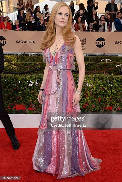 Actress Nicole Kidman attends the 22nd Annual Screen Actors Guild Awards at The Shrine Auditorium on January 30, 2016 in Los Angeles, California.