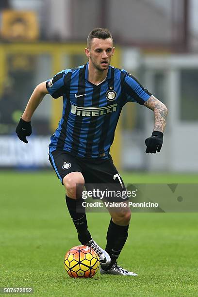 Marcelo Brozovic of FC Internazionale Milano in action during the Serie A match between FC Internazionale Milano and Carpi FC at Stadio Giuseppe...