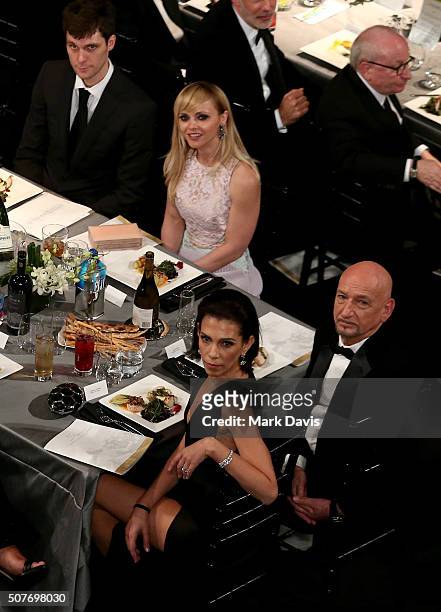 James Heerdegen, actress Christina Ricci, actor Ben Kingsley and Daniela Lavender pose during The 22nd Annual Screen Actors Guild Awards at The...
