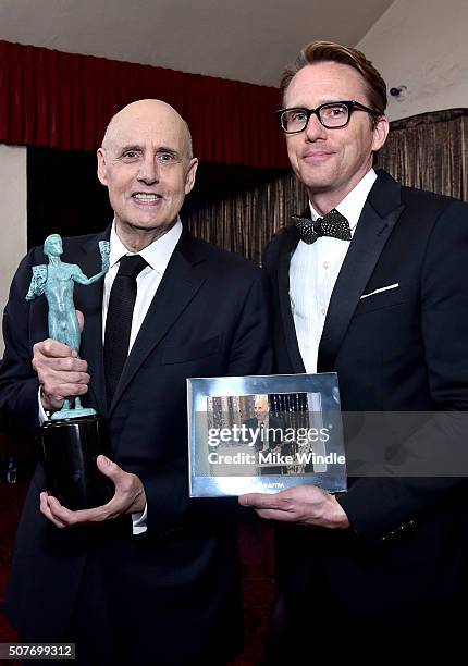 Actor Jeffrey Tambor , winner of the award for Outstanding Performance By a Male in a Comedy Series for 'Transparent', attends The 22nd Annual Screen...