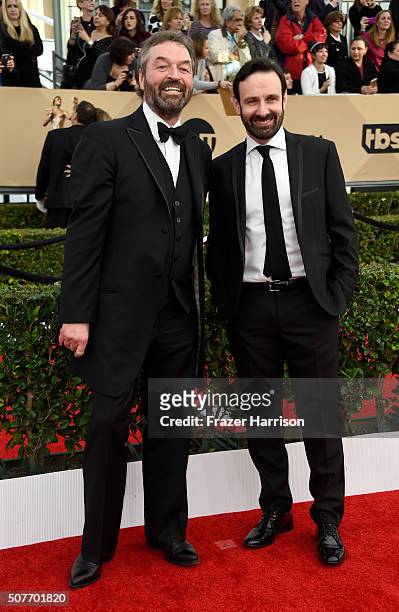 Actor Ian Beattie attends the 22nd Annual Screen Actors Guild Awards at The Shrine Auditorium on January 30, 2016 in Los Angeles, California.