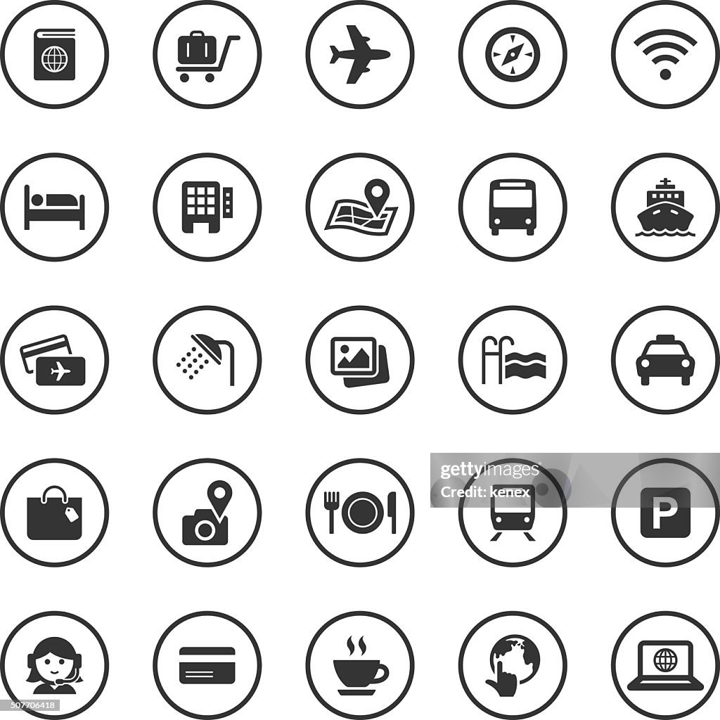 Circle Icons Set | Travel