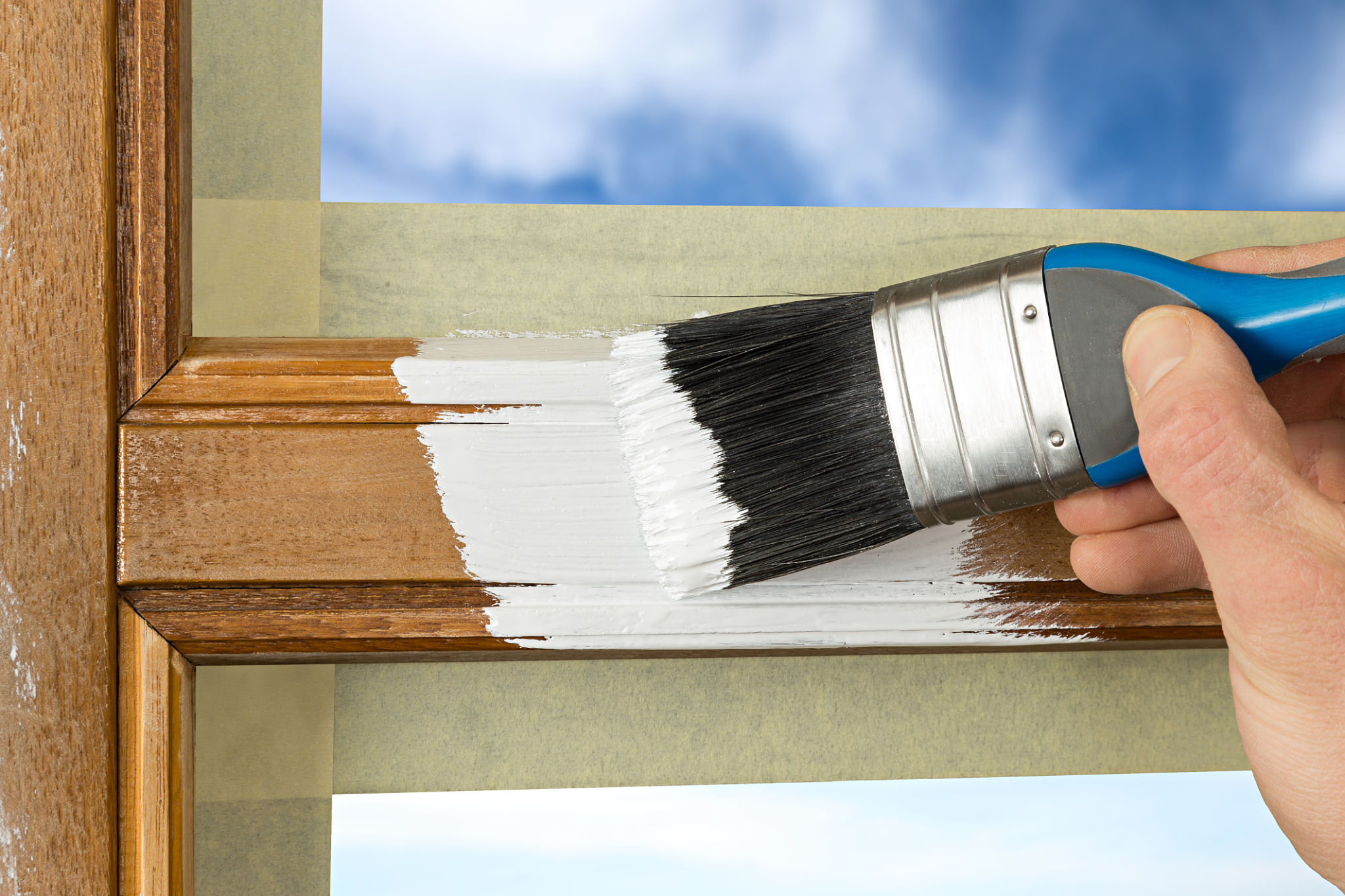 window frame painting