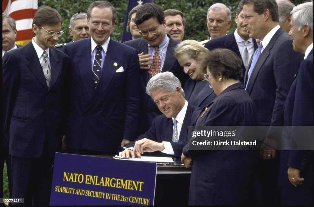 Bill Clinton Signs NATO Expansion