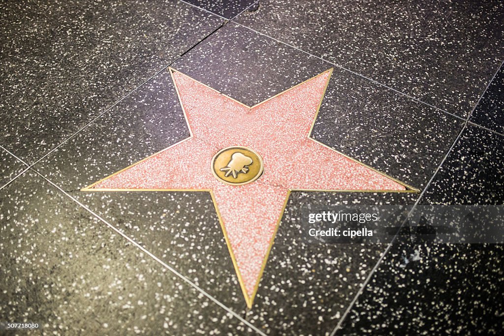 Empty star shape at the Walk of Fame