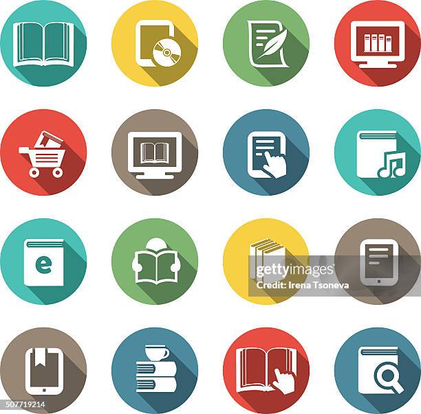 ebook and literature icons - page icon stock illustrations