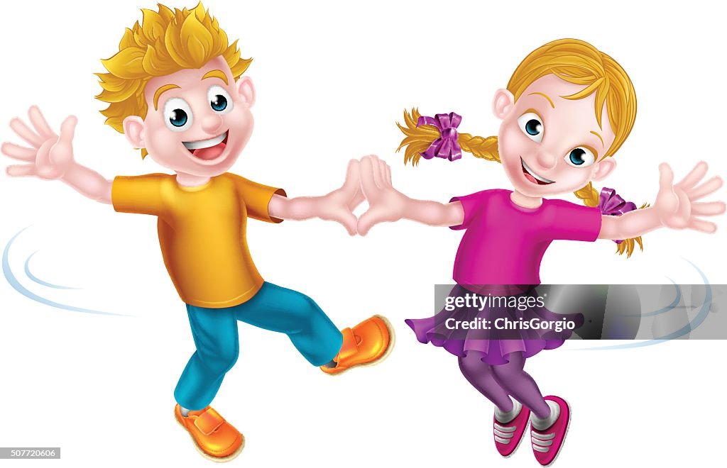 Niños De Dibujos Animados Bailando Ilustración de stock - Getty Images Niños De Dibujos Animados Bailando Ilustración de stock - Getty Images