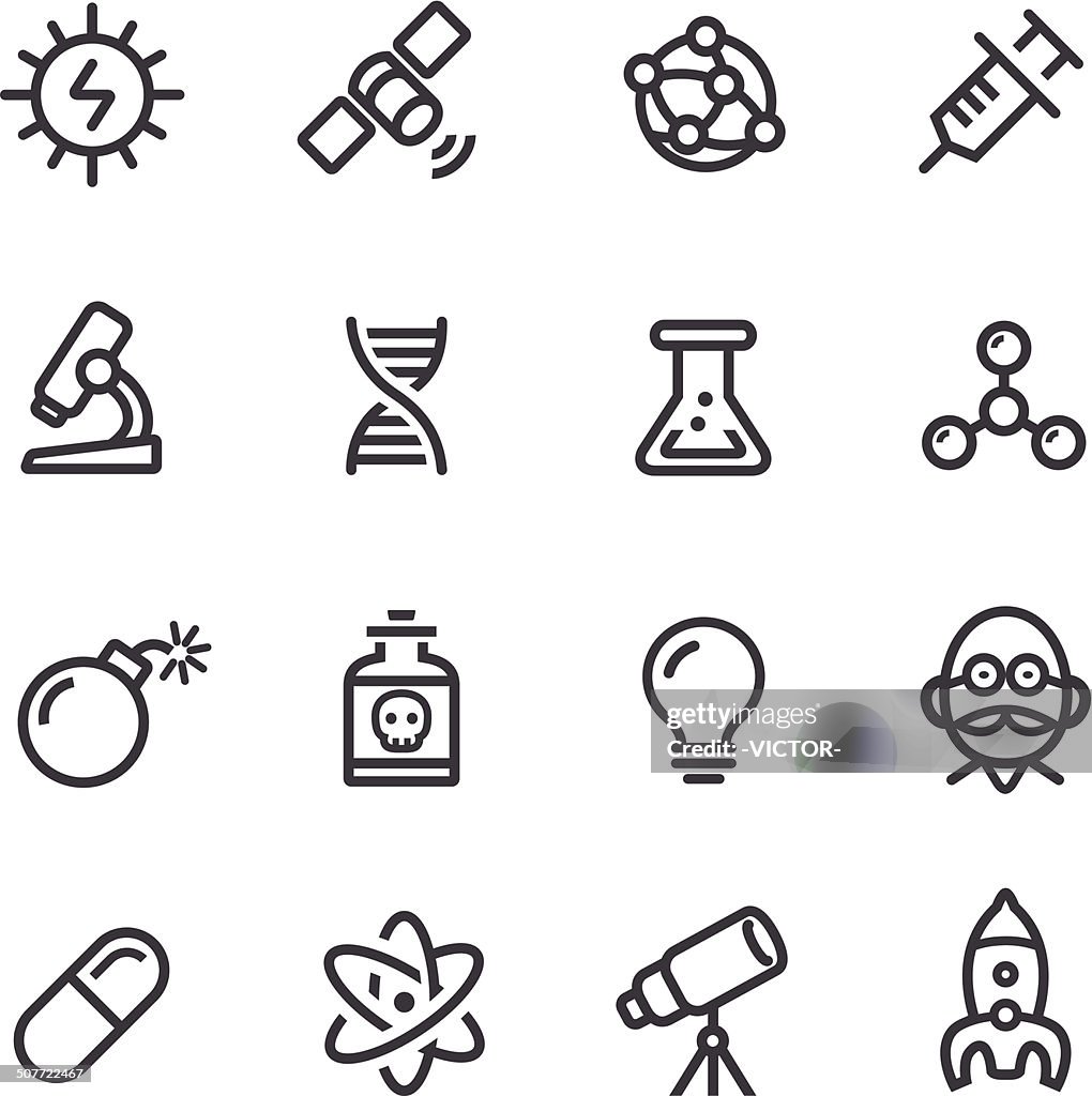 Science Icons - Line Series