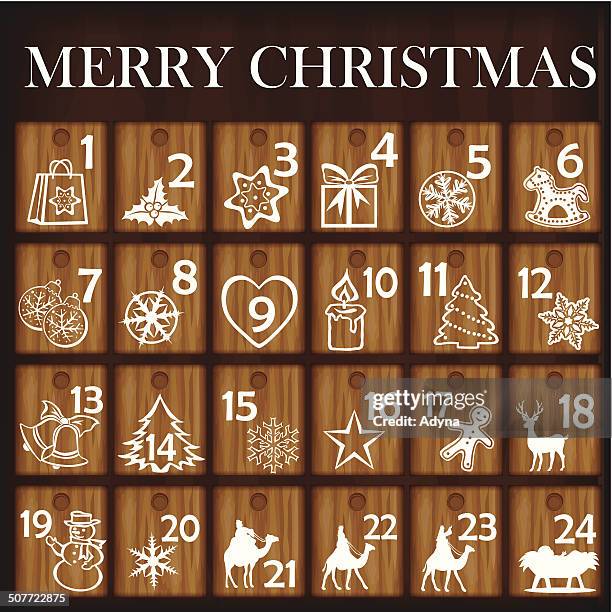 advent calendar - advent calendar stock illustrations