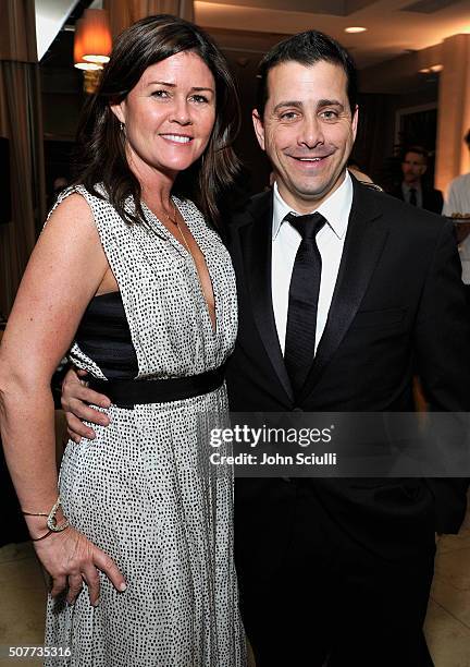 Michelle Glasser and David Glasser attend the Weinstein Company & Netflix's 2016 SAG after party hosted by Absolut Elyx at Sunset Tower on January...