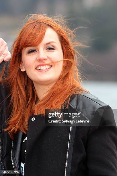 French actress Justine Le Pottier attends 23rd Gerardmer Fantastic Film Festival photocall on January 30, 2016 in Gerardmer, France.