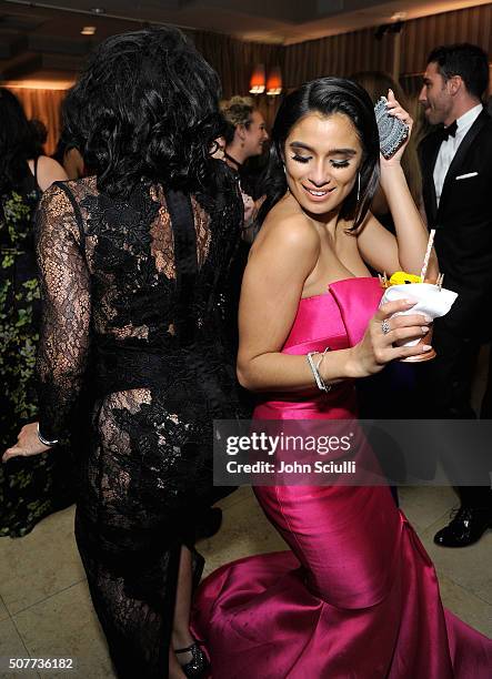 Actors Selenis Leyva and Diane Guerrero attend the Weinstein Company & Netflix's 2016 SAG after party hosted by Absolut Elyx at Sunset Tower on...