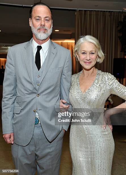 Rio Hackford and Helen Mirren attend the Weinstein Company & Netflix's 2016 SAG after party hosted by Absolut Elyx at Sunset Tower on January 30,...