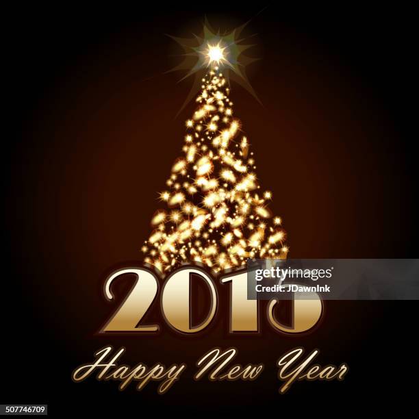 sparkling merry christmas tree art deco greeting design template - roaring 20s stock illustrations