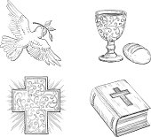 Icon set for easter