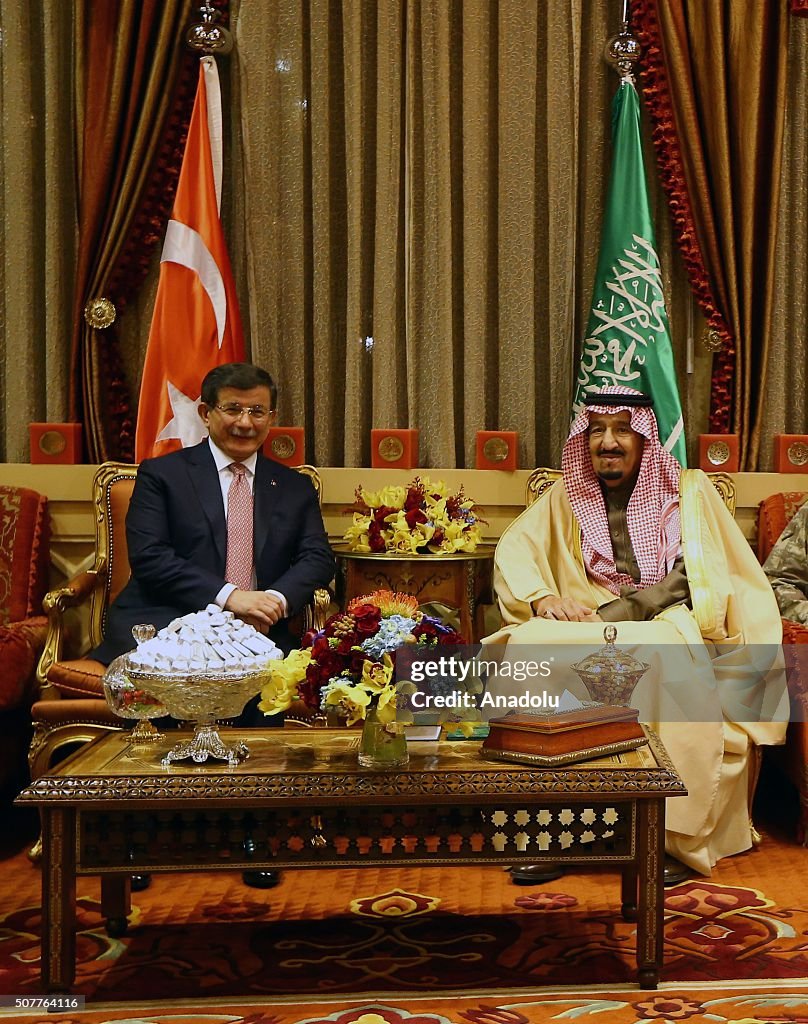 Turkish PM Ahmet Davutoglu in Saudi Arabia