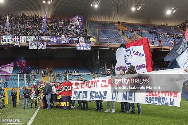 In memory of Claudio Spagnolo fna of Genoa CFC during the Serie A match between Genoa CFC and ACF Fiorentina at Stadio Luigi Ferraris on January 31,...