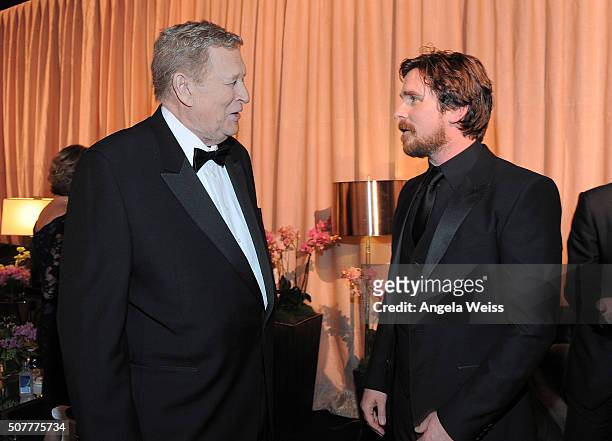 Screen Actors Guild President Ken Howard and Christian Bale attend the 22nd Annual Screen Actors Guild Awards at The Shrine Auditorium on January 30,...