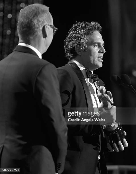 Actor Mark Ruffalo onstage at the 22nd Annual Screen Actors Guild Awards at The Shrine Auditorium on January 30, 2016 in Los Angeles, California.