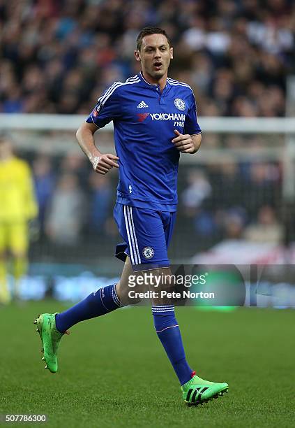 Nemanja Matic of Chelsea in action during The Emirates FA Cup Fourth Round match between Milton Keynes Dons and Chelsea at Stadium mk on January 31,...