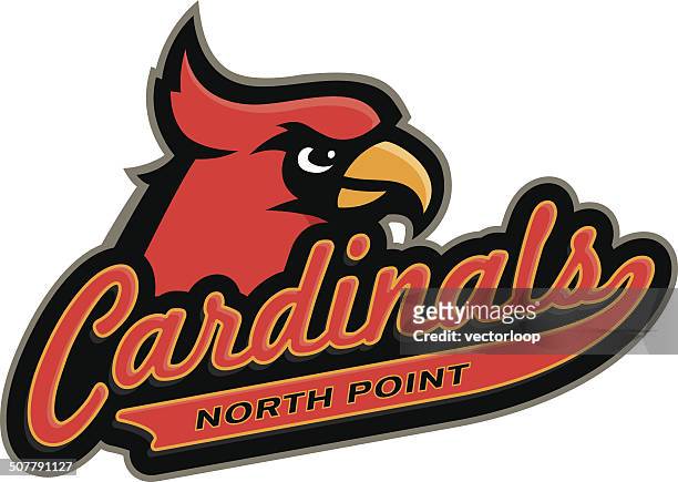 cardinals logo - cardinal bird stock illustrations
