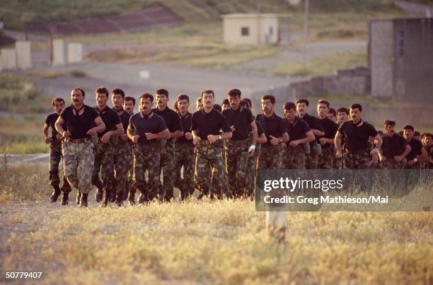 Kurdish special operations peshmerga training for the day they will fight Iraqi forces. The Kurds are located within the northern area of Iraq...