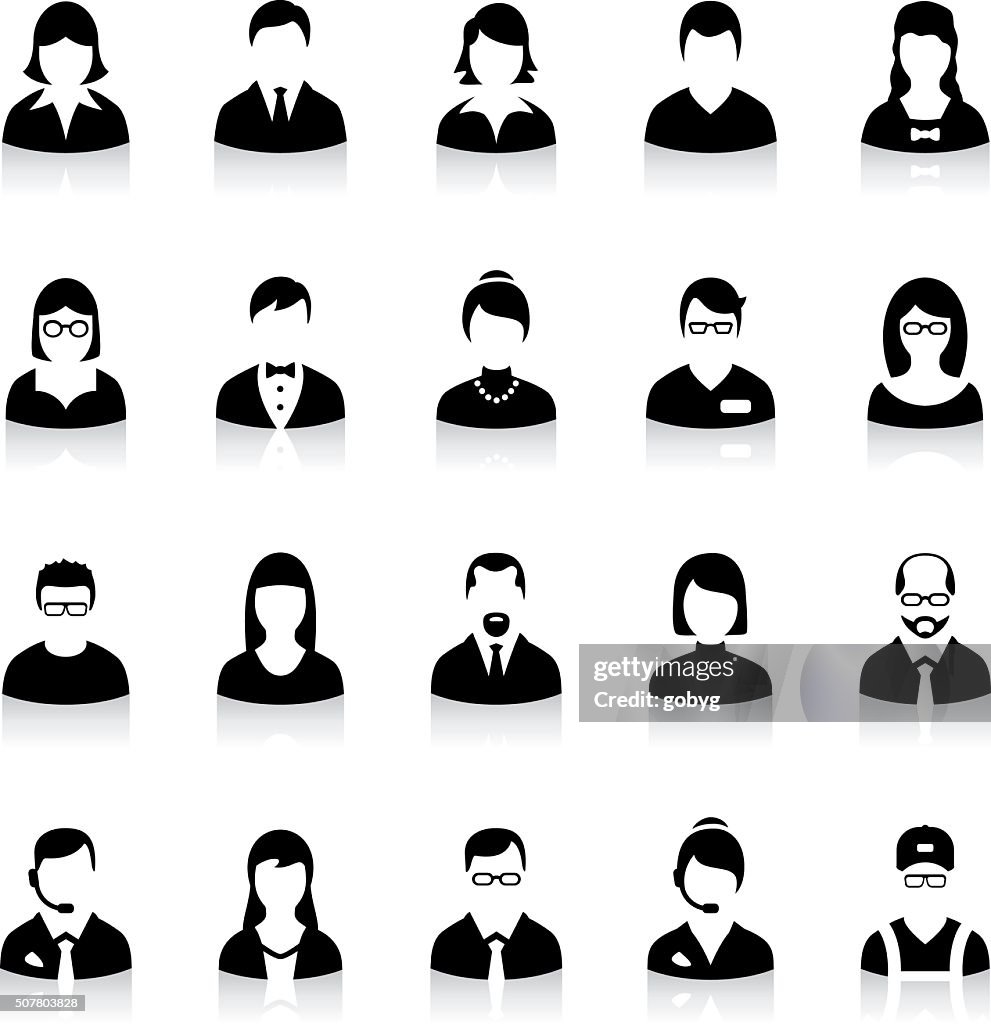 Satz von flache business-avatar icons