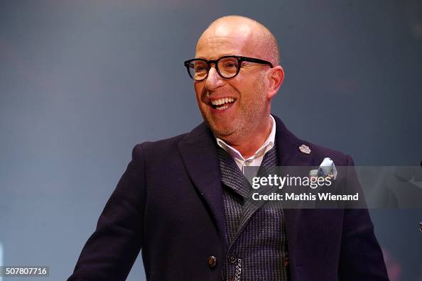 Thomas Rath is seen on the runway at the Thomas Rath show during ...