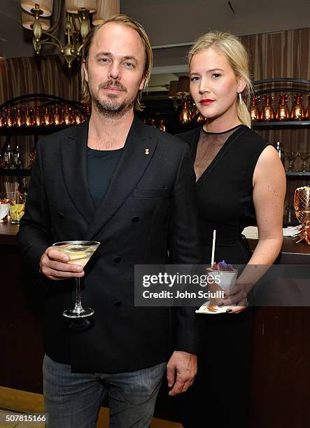 Jonas Tahlin and Janina Boss Tahlin attend the Weinstein Company & Netflix's 2016 SAG after party hosted by Absolut Elyx at Sunset Tower on January...