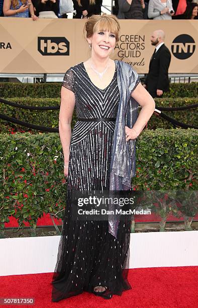 Actress Phyllis Logan attends the 22nd Annual Screen Actors Guild Awards at The Shrine Auditorium on January 30, 2016 in Los Angeles, California.