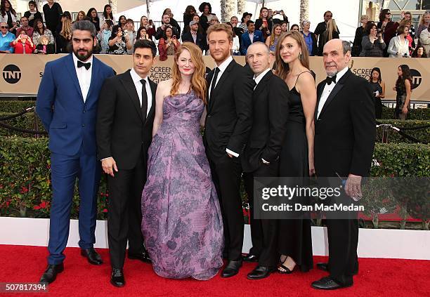 Actors Atheer Adel, René Ifrah, Miranda Otto, Alexander Fehling, Mark Ivanir, Sarah Sokolovic and F. Murray Abraham attend the 22nd Annual Screen...