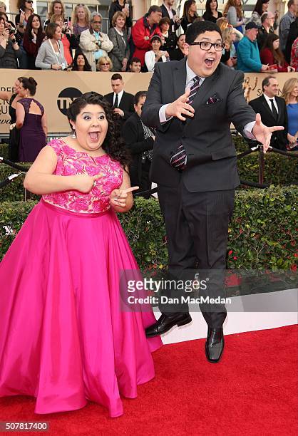 Actors Raini Rodriguez and Rico Rodriguez attend the 22nd Annual Screen Actors Guild Awards at The Shrine Auditorium on January 30, 2016 in Los...