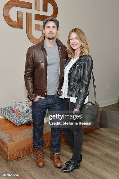 Actor Nick Zano and Leah Renee attend the DEN Meditation Studio grand opening on January 31, 2016 in Los Angeles, California.