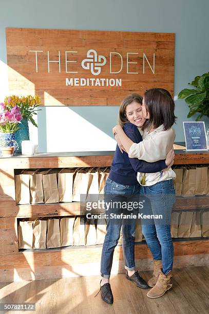Actress Anna Kendrick and Tal Rabinowitz attend the DEN Meditation Studio grand opening on January 31, 2016 in Los Angeles, California.
