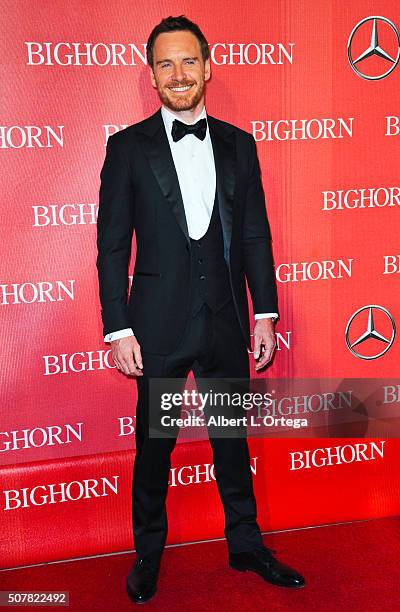 Actor Michael Fassbender arrives for the 27th Annual Palm Springs International Film Festival Awards Gala held at Palm Springs Convention Center on...