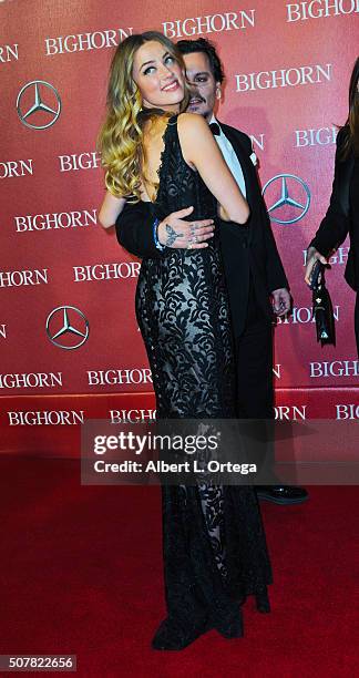 Actress Amber Heard and actor Johnny Depp arrive for the 27th Annual Palm Springs International Film Festival Awards Gala held at Palm Springs...