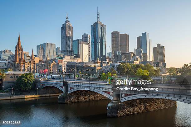 the city of melbourne, australia. - horizon brightly lit stock pictures, royalty-free photos & images