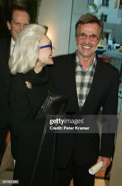 Actress Anne Slater and Designer Michael Vollbracht attend a cocktail party for the introduction of SUR Exclusive Andean Artistry at the Donna Karan...