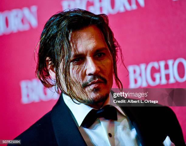 Actor Johnny Depp arrives for the 27th Annual Palm Springs International Film Festival Awards Gala held at Palm Springs Convention Center on January...