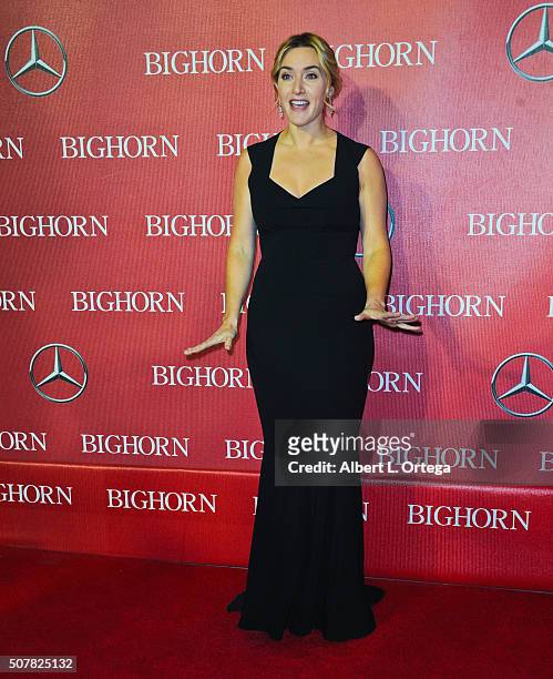 Actress Kate Winslet arrives for the 27th Annual Palm Springs International Film Festival Awards Gala held at Palm Springs Convention Center on...
