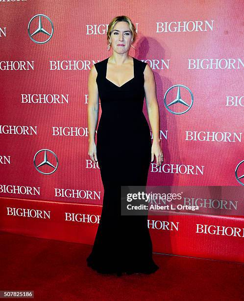 Actress Kate Winslet arrives for the 27th Annual Palm Springs International Film Festival Awards Gala held at Palm Springs Convention Center on...