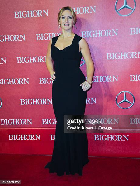 Actress Kate Winslet arrives for the 27th Annual Palm Springs International Film Festival Awards Gala held at Palm Springs Convention Center on...