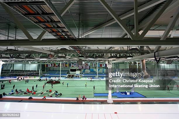 General view of the Soermark Arena during Day 3 of ISU Speed Skating World Cup at Soermarka Arena on January 31, 2016 in Stavanger.