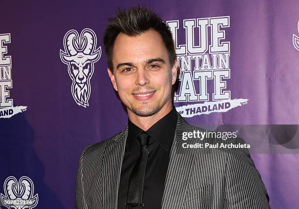 Actor Darin Brooks attends the premiere of "Blue Mountain State: The Rise Of Thadland" at The Fonda Theatre on January 31, 2016 in Los Angeles,...