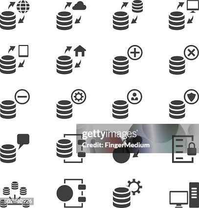 Database icon set Database icon set